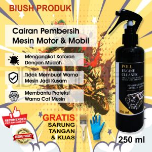 PEMBERSIH KERAK MESIN MOBIL DAN MESIN MOTOR neto 250ml POLL ENGINE CLEANER