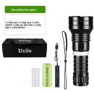 Đèn Pin Lặn Chuyên Nghiệp XHP120 LED Siêu Sáng Dưới Nước Đèn Lặn Chống Nước Cho Đèn Pin Lặn Lưỡng Cư