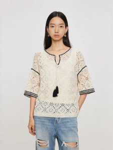 URLAZH | Summer New Vacation Style Relaxation V-neck Lace Crocheted Tunic