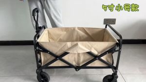 Outdoor trolley foldable multi-function upgraded trolley barbecue beach shopping camping picnic express tool trolley garden trolley 露营车