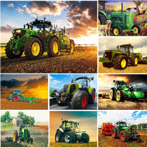 Jigsaw Puzzle for Adults 1000Pieces Tractor Scenery Artwork Mindful Game Stress Relief Decor Gift