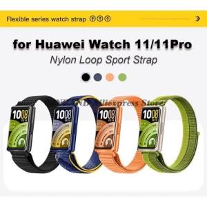 for Huawei Band 11 Women Men Nylon Loop Straps for Huawei Band 11Pro Waterproof Soft Sport Bracelet Sweatproof Release Wristbelt