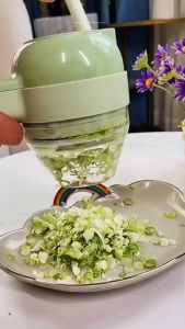 Terbaru Blender Gagang Portable Food Chopper Elektrik 4 in 1 Chopper Mini Listrik Serbaguna Penggiling Pemotong Penghalus Sayuran Dan Bumbu Dapur
