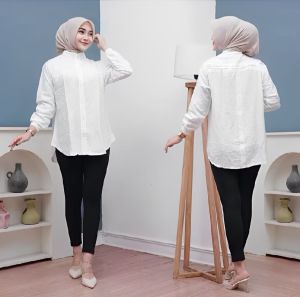 Mons Blouse Terbaru Kemeja wanita terbaru 2024 Atasan Wanita Rample Full Kancing