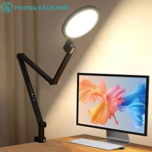 Đèn Bàn LED Toàn Phổ Bảo Vệ Mắt Với Khả Năng Xoay 4 Trục 5 Nhiệt Độ Màu 5 Cấp Độ Điều Chỉnh Độ Sáng Điều Khiển Cảm Ứng Và Thiết Kế Gấp Gọn