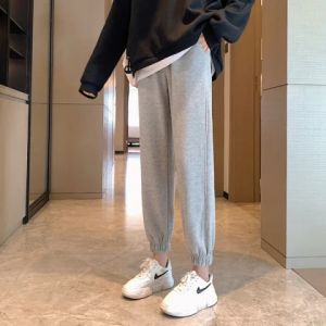 Quần Thể Thao Nữ Dáng Rộng Mỏng Thời Trang Phong Cách Hàn Quốc Mùa Xuân Thu Quần Dài Thường Ngày Cho Học Sinh Quần Nỉ Hợp Thời Trang