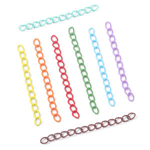 20/50Pcs 5cm Colorful Extension Chain Bulk Ending End Connectors Necklace Bracelet Extended Chains For DIY Keychain Jewelry Making Findings