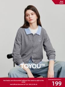 Toyouth | Áo Cardigan Len Mỏng Thêu Hoa