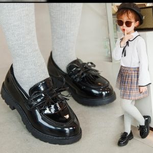 Princess Style Soft Bottom Single Shoes for Little Girls Ages 1-12 Fashionable Spring Autumn Kids Footwear Comfortable Rubber Sole