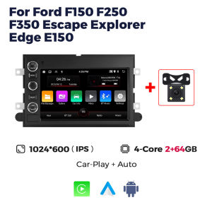 7" Android 15 Car Radio for Ford F150 F250 F350 Fusion Mustang Explorer Edge Focus Carplay Auto Screen Stereo Multimedia Player