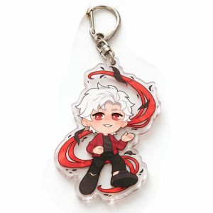 Bandai | for Popular Game Love and Deepspace Zayne Rafaye Xavier Caleb Sylus Acrylic Keychain Backpack Pendant Festival Gift Ornament