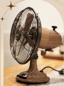 Antique Metal Desk Fan 8 Inches Oscillating Office Fan Home Commercial Use SUNKO Brand Low Noise Mechanical Control Fan