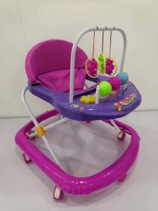 Learning To Walk Baby Walker with Colorful Play Toys for Baby Infant Adjustable Anti-rollover