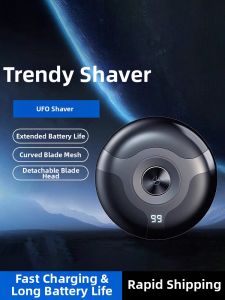 Portable Electric Shaver for Men Full Body Washable Rechargeable Blade Shaver Dual Blade Stainless Steel LED Display Magnetic Head