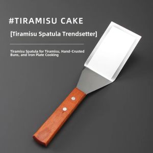 Tiramisu Spatula Knife Berry Fruit Dessert Cutting Baking Cake Leveling Bread Transfer Wood Handle Kitchen Cooking Tool
