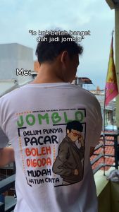 Urban - Kaos JOMBLO Boleh Digoda Mudah Jatuh Cinta Tshirt Pria Wanita Style Distro Streetwear