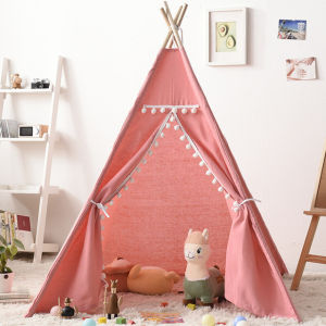 1.6m/1.3m Kid Tent Indoor Play House Wigwam for Child Portable Child Tipi Tents Teepee Toddler Ball Pit Girl Castle Play Room