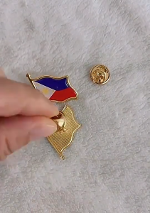 3Pcs National Flag Metal Badge Brooch Philippine National Flag Badge Personalized Metal Enamel Badge Souvenir