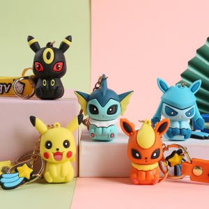 ZEEMIN Halloween Christmas Anime Pokemon Pikachu Squirtle Keychain Fidget Toys For Children Pop it Antistress Kawaii Gift