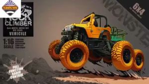 Mainan Anak Mobil Remote RC Rock Crawler Off Road 6WD 1:16 Beast