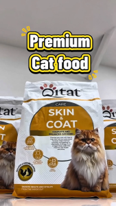 QITAT Premium Dry Cat Food【1.5KG】Salmon & Chicken Flavor | Adult Cat Food | Skin & Coat Care | Healthy Skin & Shiny Coat