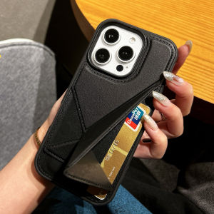 Luxury Multi Function Wallet Card Phone Case For Iphone 16 15 14 Plus 13 12 Pro Max 11 PU Holder Wristband Soft silicone Cover