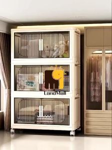 Foldable Cabinet for Clothes Storage Durabox Organizer with Magnetic Suction Door Kitchen Cabinet