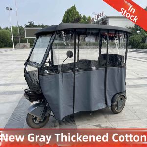 Electric Tricycle Bus-shaped Rain Cover Durable Transparent Leather Double-layer Windproof Fully Enclosed