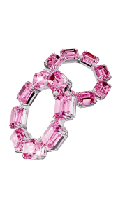 💖Swarovski💖Millennium octagonal cut pink gemstone earrings S925 sterling silver womens fashion earrings hypoallergenic non-allergenic Valentines Day gift birthday gift for girlfriend bestie