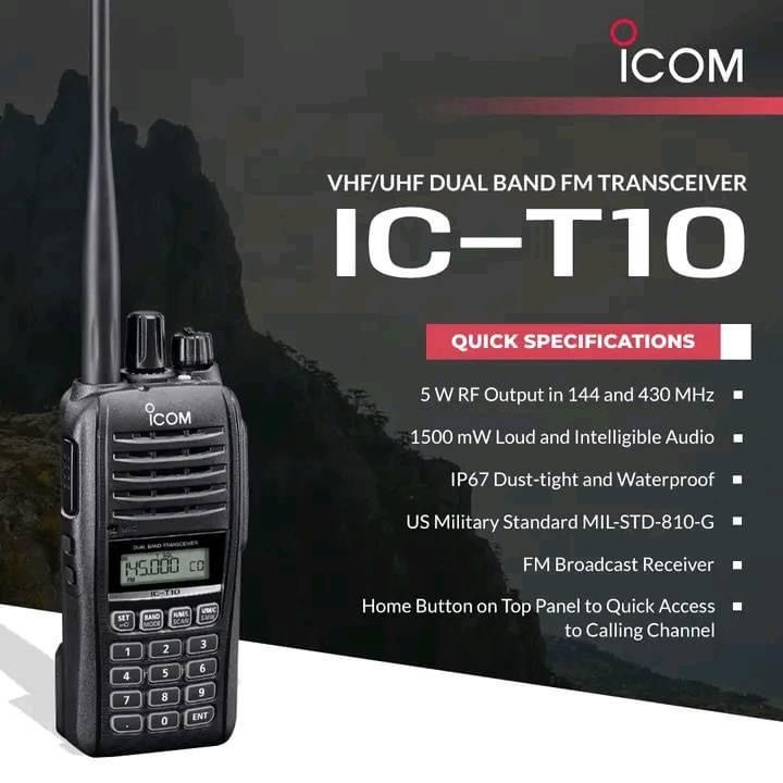 ICT10 Dualband VHF/UHF Rugged and Compact Dual Band Handheld