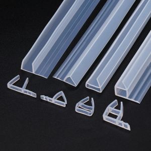 3/5/10M Glass Door Sealing Strips H/F/U Shape Silicone Bath Shower Weather Strips Draft Stopper Door Window sealing tape