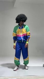 ＜915＞ European Hip Hop Rock Dancing Dress    Disco Clothing   Halloween R Performance Hippies Suit