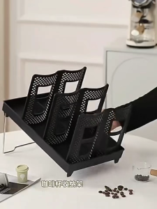 Coffee Cup Holder For Countertop-Disposable Cup Holder&Foldable Stand Paper Cup Dispenser Organizer