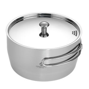 Campingmoon | CAMPINGMOON Thickened Composite Stainless Steel Outdoor Camping Soup Pot Portable Picnic Pot And Cooking Utensils Boiling Water