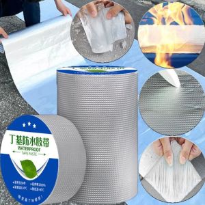 Roof Leakproof Aluminum Foil Butyl Rubber Waterproof Tape Temperature Resistance Pipes Nano Tapes 5M/10M 【Local】PH