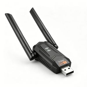 Kebidumei | Kebidumei BE6500 WiFi7 USB3.0 Adapter Tri-Band 2.4G/5G/6GHz Wireless Network Card Wifi Receiver Dongle Driver Free for PC Laptop