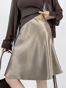 V.C.I | Minimalist Acetate Satin Half Skirt