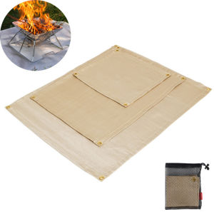 Outdoor Camping BBQ Fire Protection Pit Mat Camping Picnic Barbecue Mat High Temperature Iron Fire Retardant Carpet Indoor