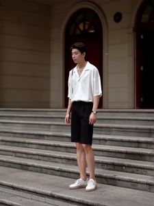 MR 3 Color Korean Solid Short Sleeve Casual Shirt Polo Shirt For Men baju kemeja lelaki(5014)