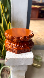 Đế đài sen để tượng Phật | Đôn gỗ hoa sen | Tháp tỏi bằng gỗ tự nhiên nguyên khối