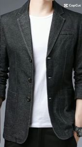 Áo khoác áo khoác nam dài tay cổ vest mẫu đơn giản chất liệu jean bò cao cấp loại 1 dày dặn với cúc cài 3 khuy mang lại sự lịch lãm trang trọng cho phái mạnh - Mã N54