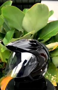 HELM PRIA DEWASA MURAH JP8 BIRU GLOSSY POLOS + DOUBLE VISOR KUALITAS SNI