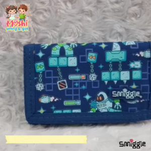 Dompet Lipat Robot Blue / Dompet Anak Lipat 2 Tali Pajang Anak Boy Laki-Laki / Dompet Anak