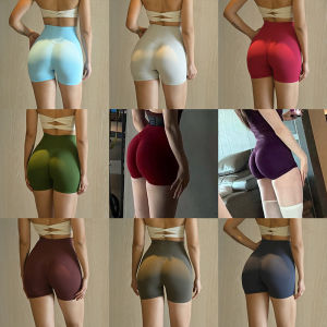 Quần Short Tập Yoga Lưng Cao Ba Điểm Cho Nữ Quần Tập Thể Dục Nhanh Khô Thoáng Khí Quần Bó Thể Thao Mùa Hè
