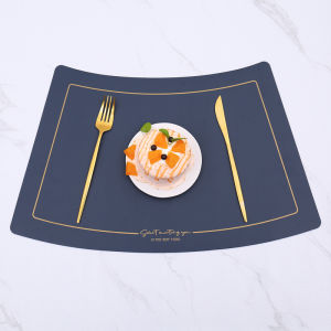 Nordic Style For Home Leather Placemat Hotel Restaurant Western-Style Placemat Oil-Proof Water-Proof Insulated Dining Table Mat Creative Plate Mat