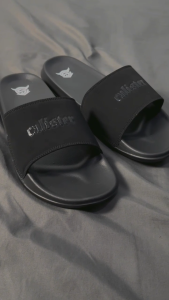 Calister - Sandal Pria Keren Slop Full Hitam Slide Cowok Cewek Kekinian 36-43