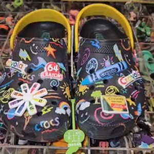 ORIGINAL CLASSIC CLOG CRAYOLA BLACK KIDS
