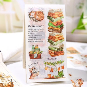 บันทึกการ์ตูนที่บ้าน หนังสือติดผนังแบบสองวัสดุ งานฝีมือ DIY ตกแต่งบ้าน สไตล์ญี่ปุ่นและเกาหลีใต้ ลายดอกไม้ ลายดอกไม้