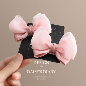 Green 3D Satin Butterfly Knot Hair Clip Baby Girls Hair Accessories Child Headwear Front Bangs Clip Childrens Fashion Accessories