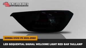 HONDA CIVIC FE 2021-2024 LED SEQUENTIAL SIGNAL WELCOME LIGHT SMOKE RED LIGHT BAR DYNAMIC STYLE TAILLAMP